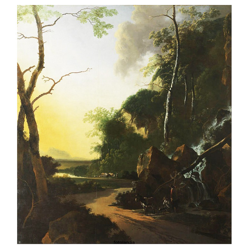 Adam Pynacker - Italianate Landscape with Crab Fishers