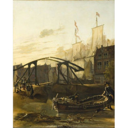 Adam Pynacker - View of a Harbor in Schiedam