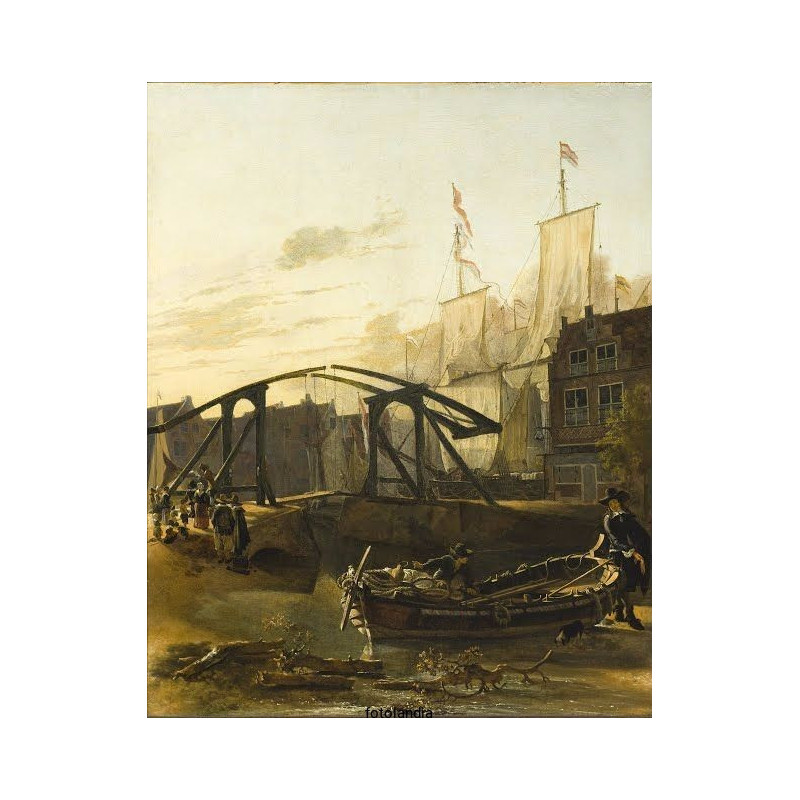 Adam Pynacker - View of a Harbor in Schiedam