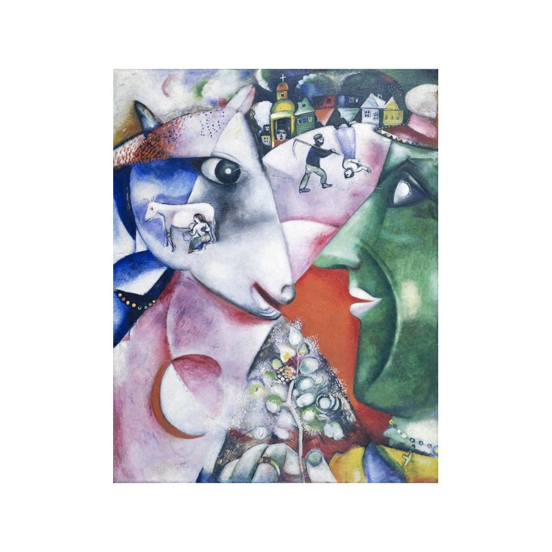 Marc Chagall - I and The Village, Ja i Wieś