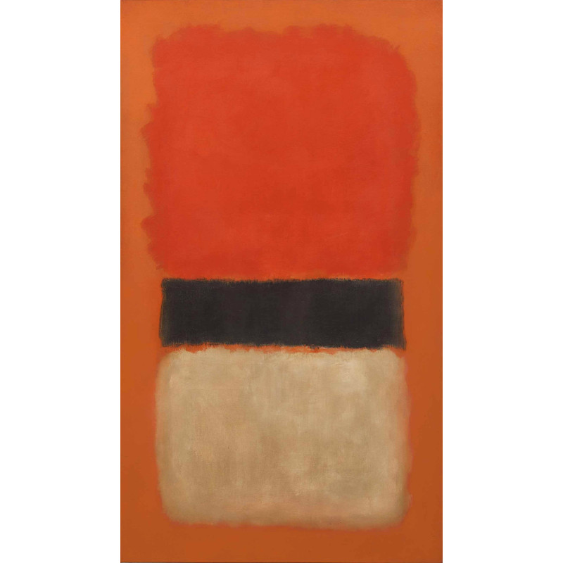 Mark Rothko - Black Stripe (Orange, Gold and Black)