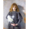 Olga Boznańska - Dziewczynka z chryzantemami