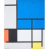 Piet Mondrian - Large Blue Plane Red Black Yellow