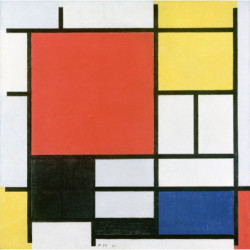 Piet Mondrian - Large Red Plane Yellow Black Gray