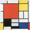 Piet Mondrian - Large Red Plane Yellow Black Gray