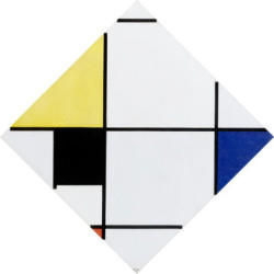 Piet Mondrian - Lozenge Composition with Yellow, Black, Blue, Red, and Gray