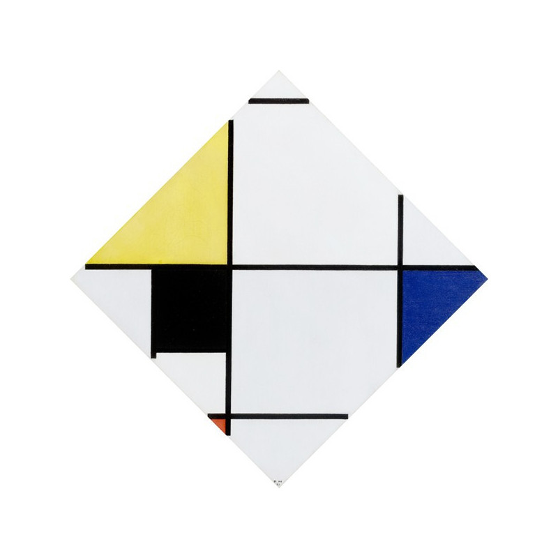 Piet Mondrian - Lozenge Composition with Yellow, Black, Blue, Red, and Gray