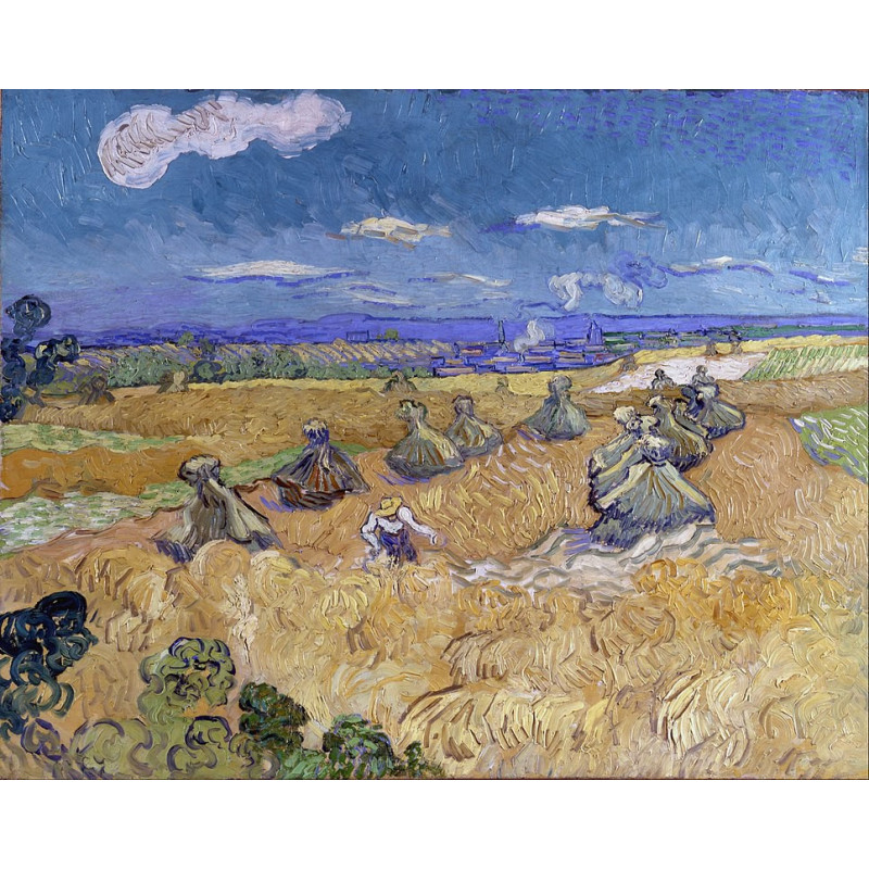 Vincent van Gogh - Wheat Stacks with Reaper