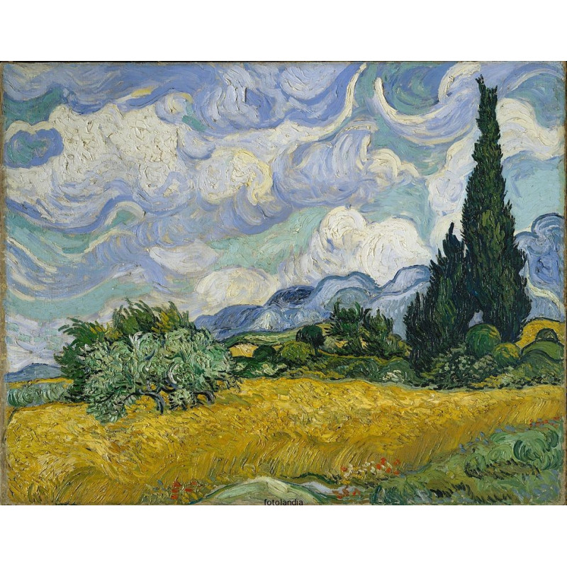 Vincent van Gogh - Wheat Field with Cypresses